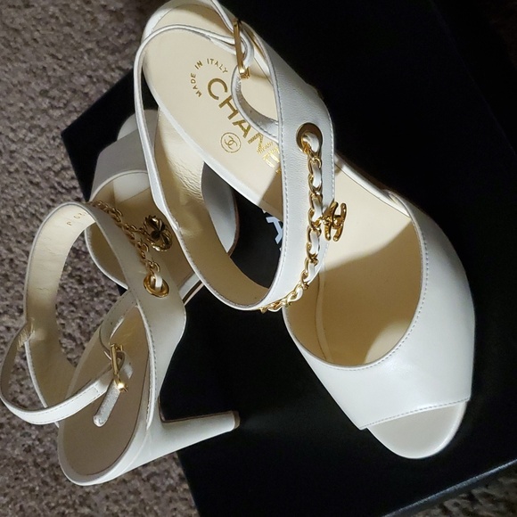 Authentic Chanel Lambskin Sandals - Picture 2 of 9